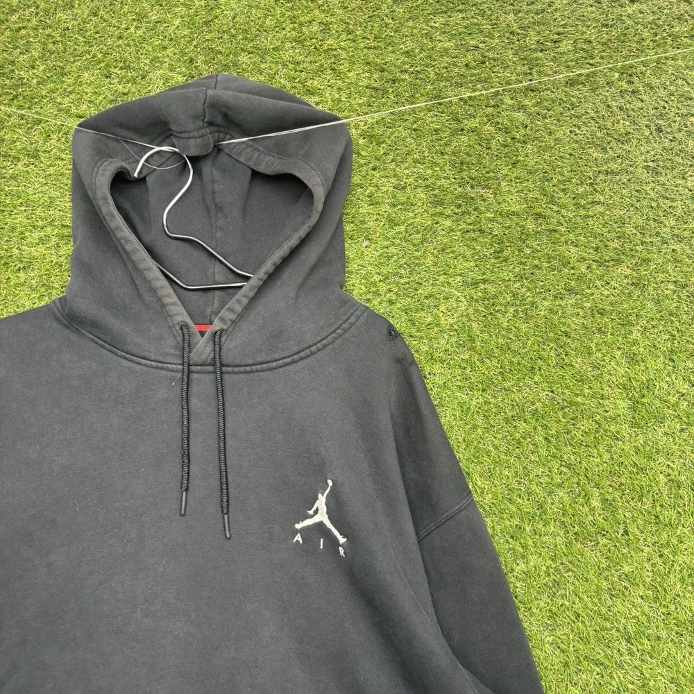 Air Jordan Hoodie Mens Large Sweatshirt Sportswear Pullover Jumpman Y2K Black